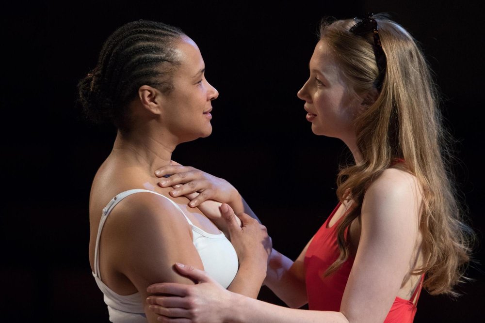 Othello, Golda Rosheuvel as Othello & Emily Hughes as Desdemona JKP-180428-4596.jpg
