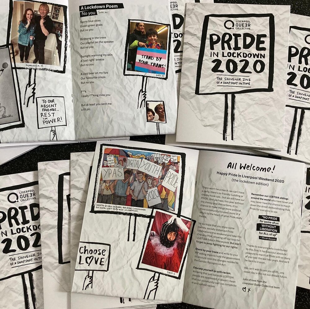 🏳️&zwj;🌈 Surprise your friends with a Pride present 🏳️&zwj;🌈
To celebrate @prideinliverpool weekend (next weekend!), take a screen break with a limited edition &lsquo;Pride in lockdown Zine&rsquo; delivered directly to your door. Better still, surprise a friend with a lovely little queer present.
The Zine has been created in collaboration with LGBTQ+ folks in Merseyside and designed by queer artist @iamhuman_design.
Follow the link in our bio for all the details. ORDER BY 10am MONDAY to ensure delivery in time for Pride weekend.
.
.
.
#lgbtliverpool #liverpoolpride #liverpoolpridemarch #pridemarch #queerliverpool #transliverpool #prideinliverpool #lcrpride #pridezine #queerzine #queernorthwest #liverpoolqueerscene #gaypride #lgbtpride🌈 #liverpoolreads #lgbtzine #queermagazine #queermedia #queercommunity #queerlife